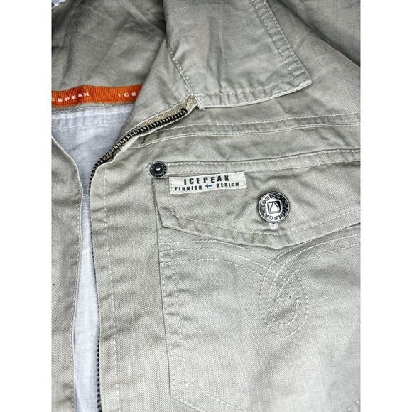 ICEPEAK Khaki Denim  Finish Trademarks Size 14 US Unisex Spring Jacket - Picture 2 of 13
